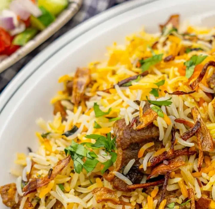 Masala basmati rice with Indian curry at My Spice N Rice Douglas Square Calgary